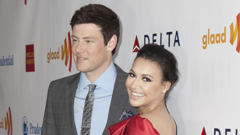 Cory Monteith and Naya Rivera on the red carpet