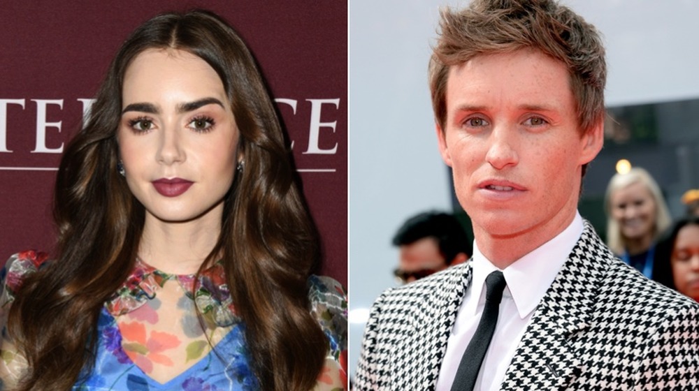 Lily Collins and Eddie Redmayne