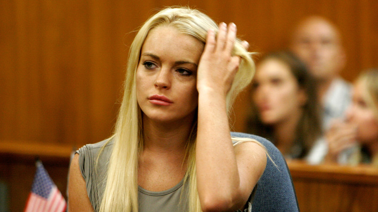 Lindsay Lohan in court in July 2010.