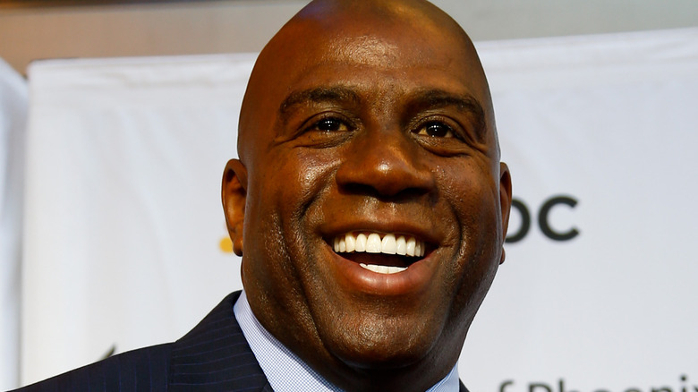 Magic Johnson smiling