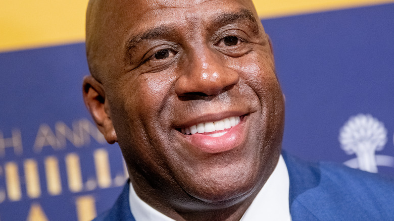 Magic Johnson with a big smile