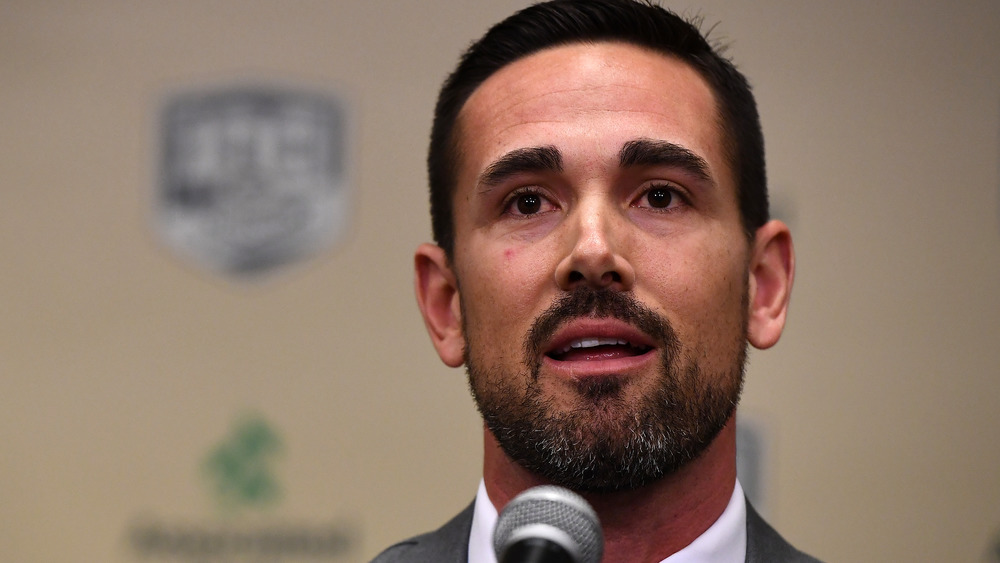 Matt LaFleur speaking into a microphone 