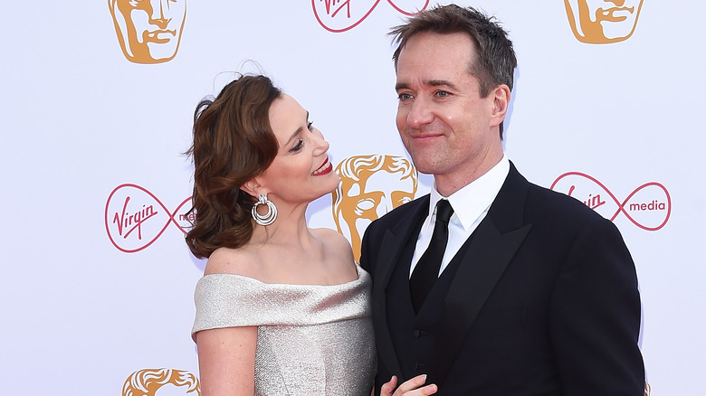 Keeley Hawes and Matthew Macfayden posing at an event