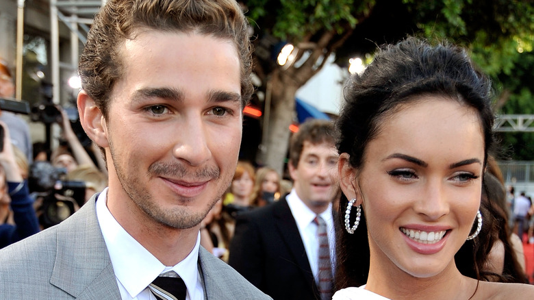 Megan Fox and Shia LaBeouf smiling