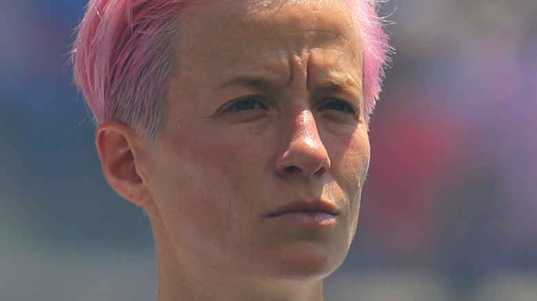 Megan Rapinoe staring