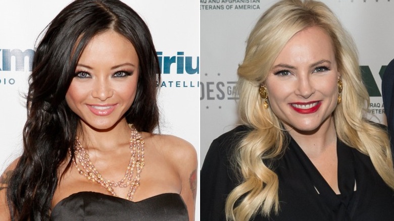 a side-by-side of Meghan McCain and Tila Tequila