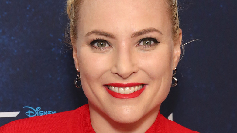 Meghan McCain wears red lipstick