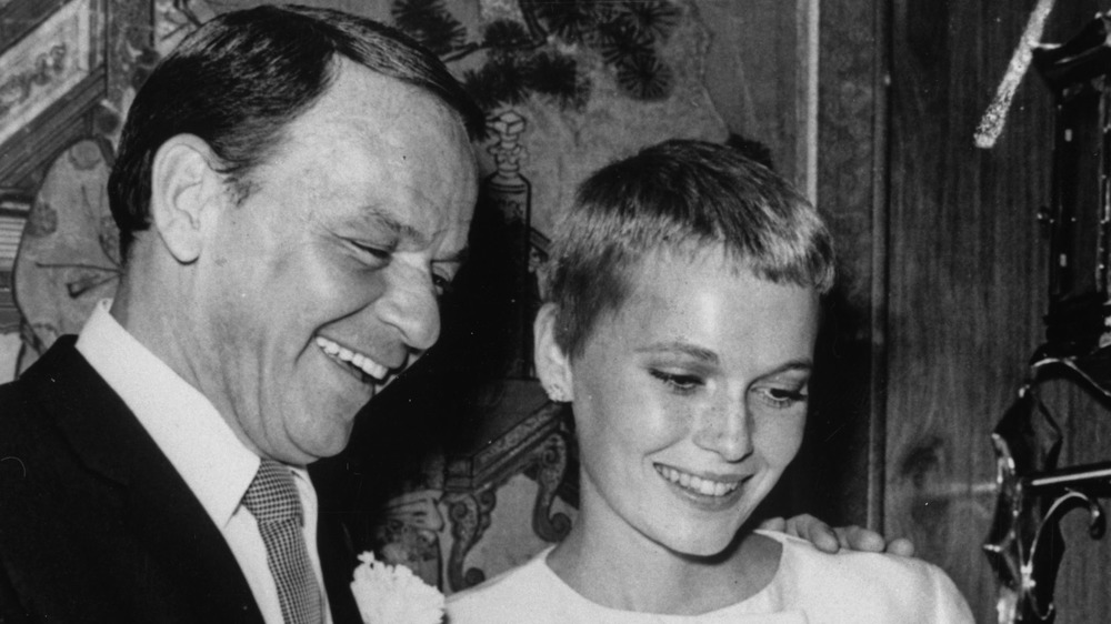 Frank Sinatra and Mia Farrow at their 1966 wedding