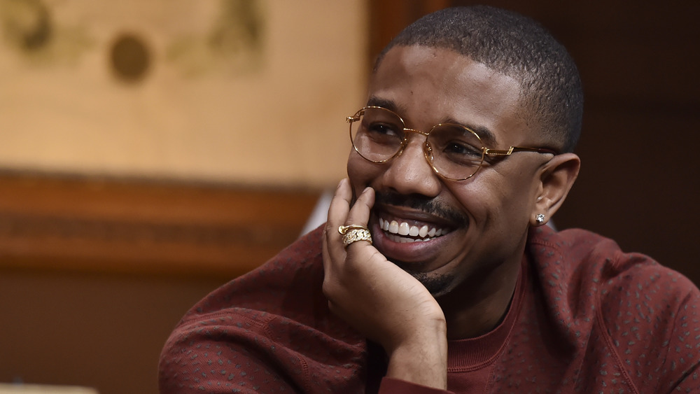 Michael B. Jordan in glasses