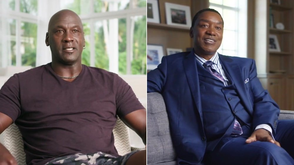 Michael Jordan and Isiah Thomas