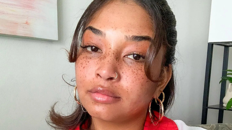 Tanita Strahan in a selfie, posing