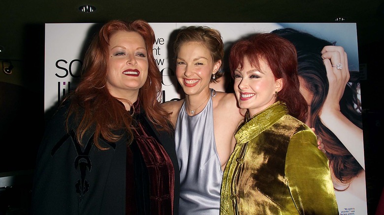 Naomi Judd on the red carpet with daughters Wynonna Judd and Ashley Judd
