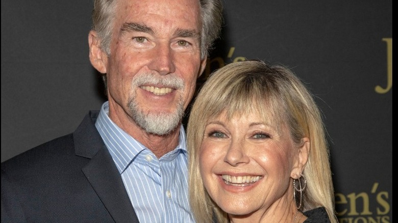 Olivia Newton-John and John Easterling red carpet