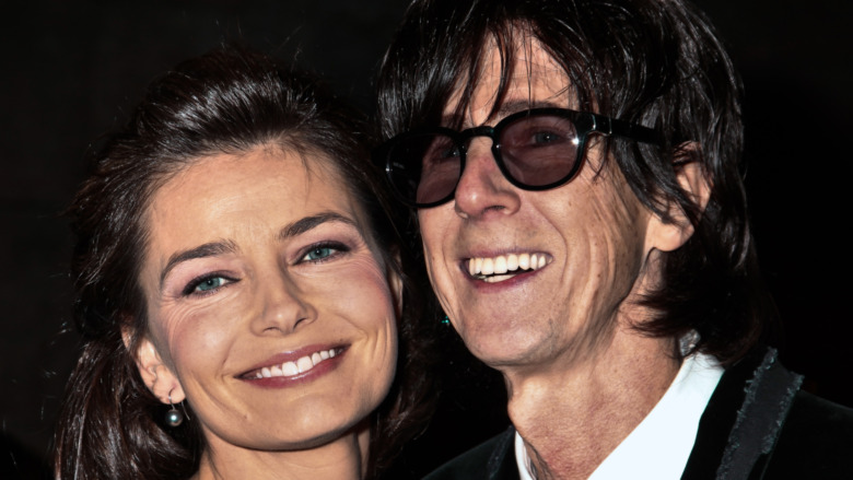 Paulina Porizkova and Ric Ocasek smiling together