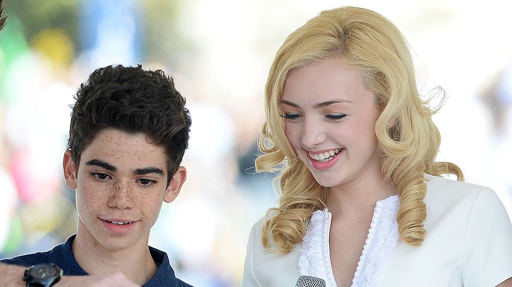 Cameron Boyce and Peyton List smiling