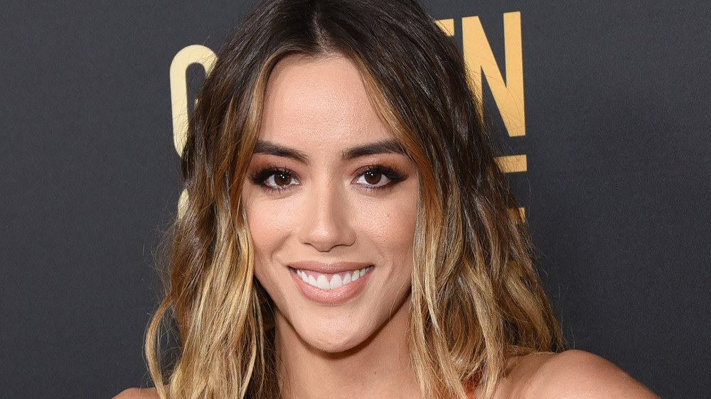 Chloe Bennet smiling the red carpet