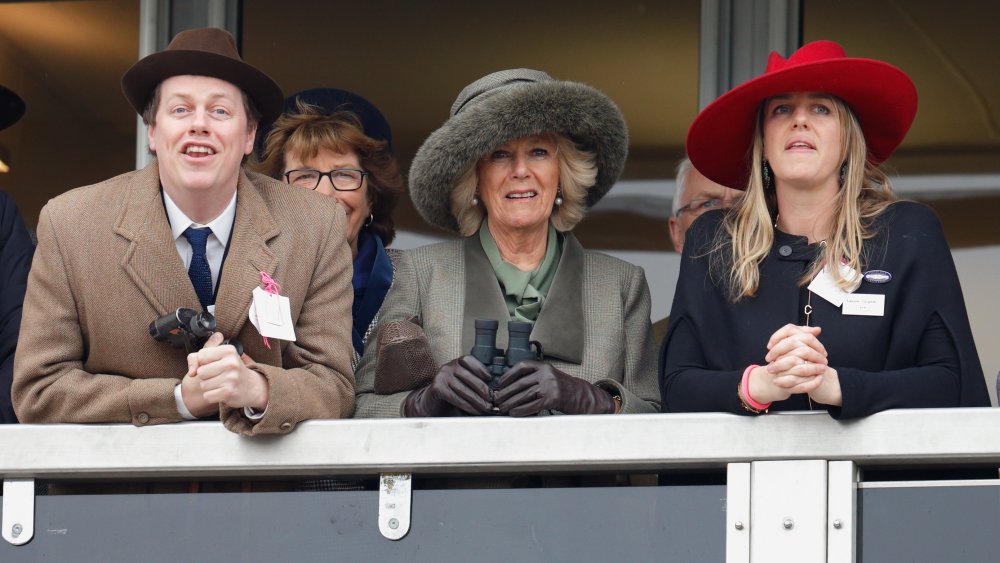 Tom Parker Bowles, Duchess Camilla, Laura Lopes attending a race