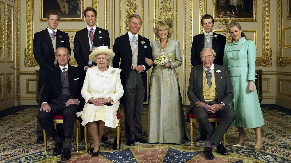 Prince Harry, Prince William, Prince Charles, Duchess Camilla, Tom Parker Bowles, Laura Lopes, Bruce Shand, Queen Elizabeth II, Prince Philip