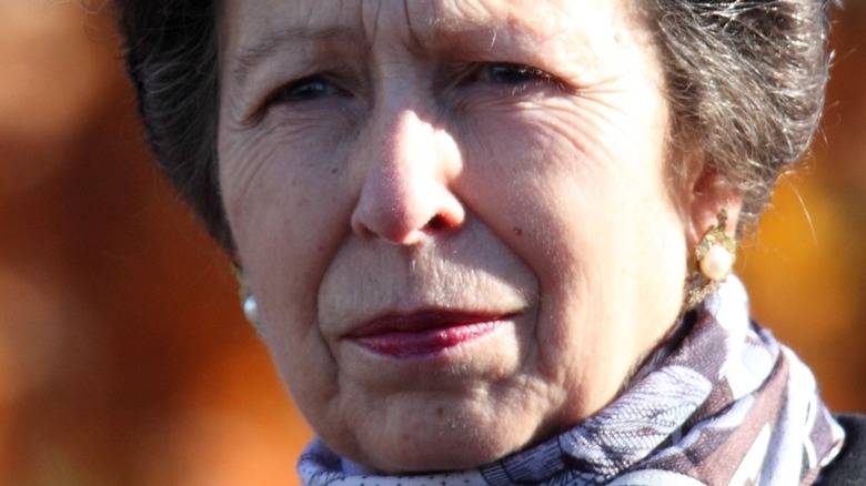 Princess Anne squinting