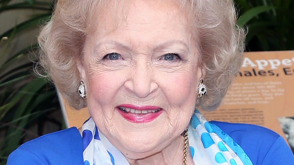 Betty White posing at an event