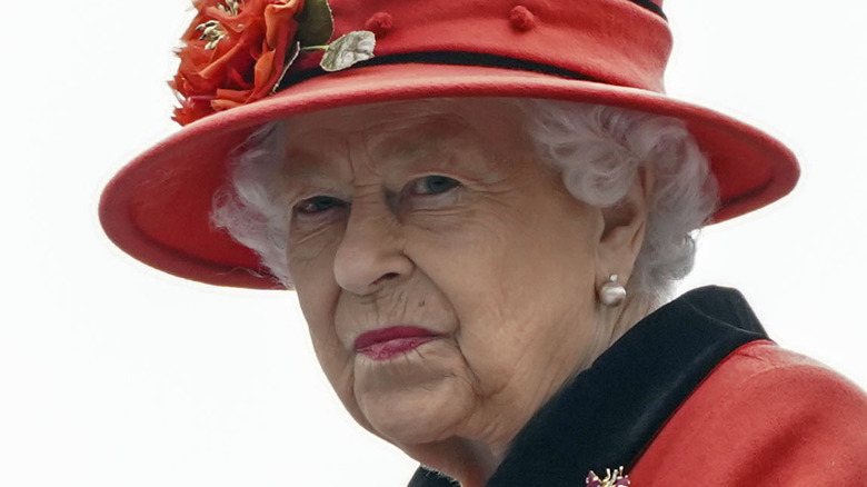 Queen Elizabeth II staring into the distance