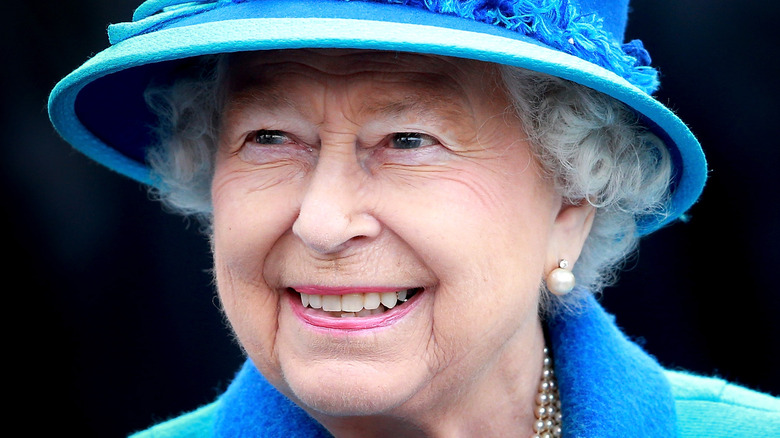 Queen Elizabeth, smiling