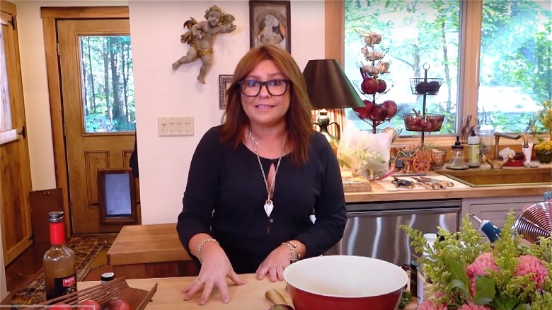 Rachael Ray talking in her kitchen