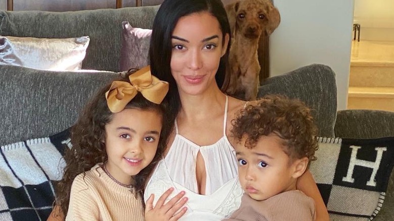 Noella Bergener posing with her children