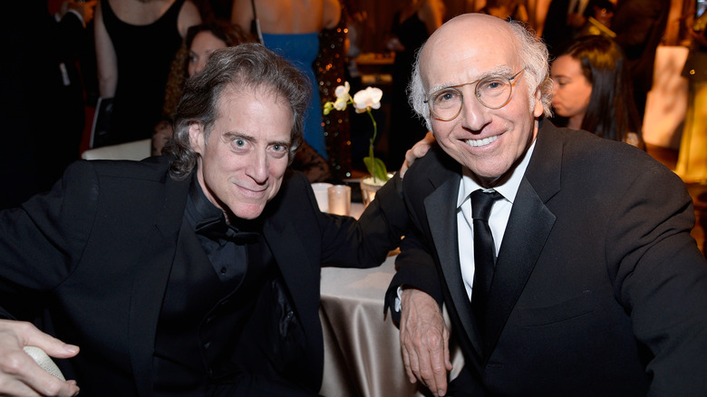 Richard Lewis, Larry David smiling