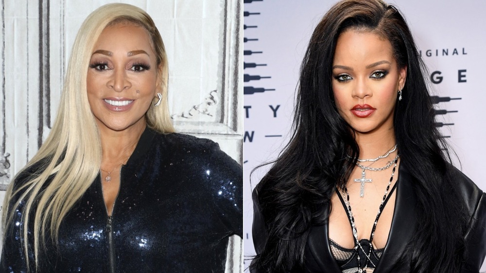 Karen Huger and Rihanna split image