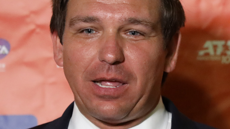 Ron DeSantis speaks at a conference