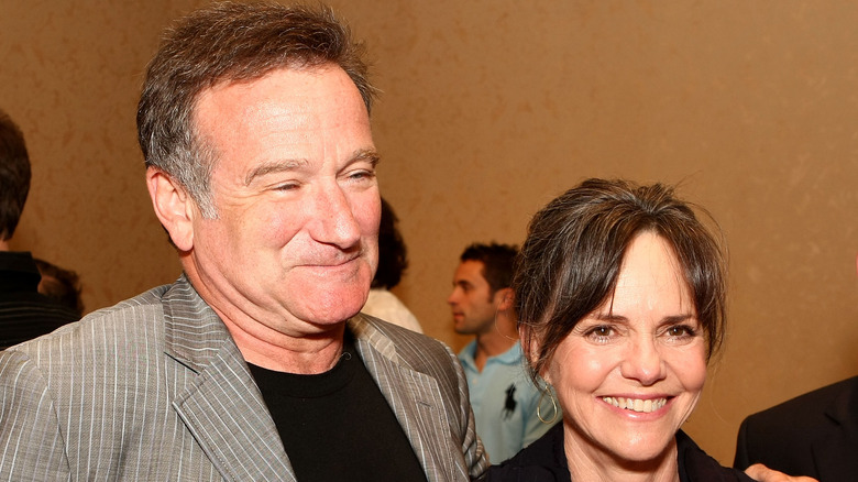 Robin Williams and Sally Field smiling