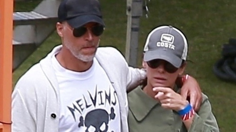 Sandra Bullock and Bryan Randall walking