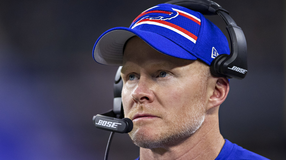 Sean McDermott on the football field 