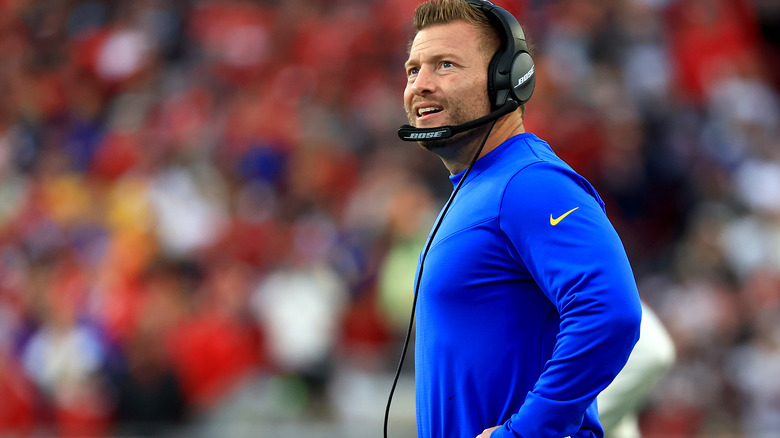 Sean McVay watches his team play