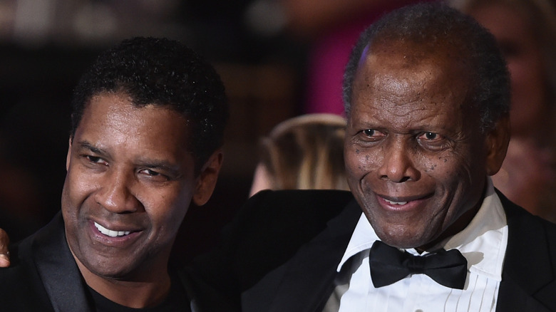 Denzel Washington and Sidney Poitier