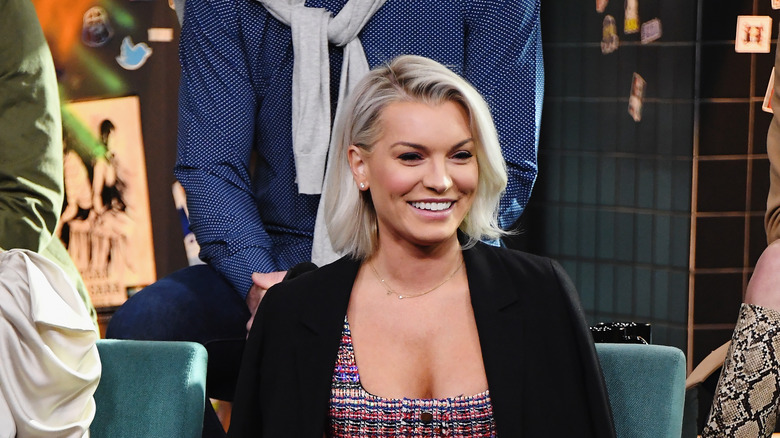 Lindsay smiling during an interview