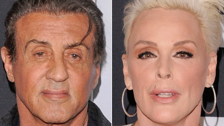 Sylvester Stallone and Brigitte Nielsen split image