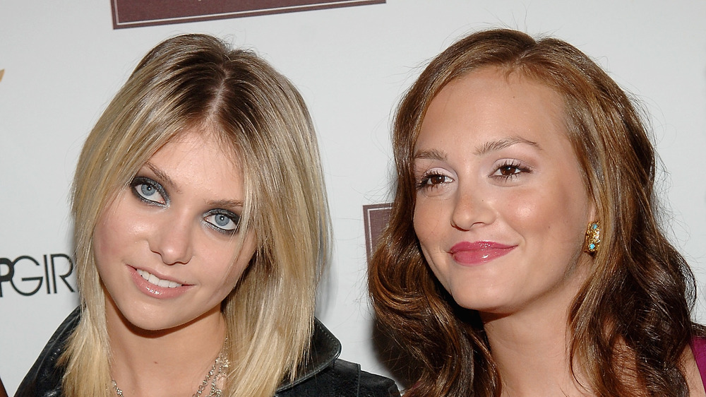 Leighton Meester and Taylor Momsen on a red carpet