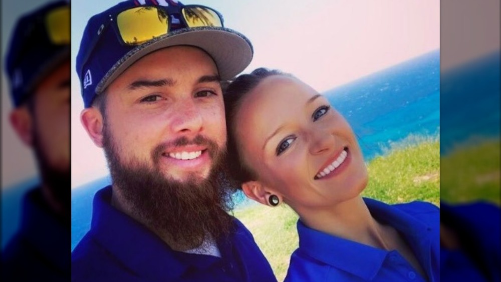 Maci Bookout and Taylor McKinney on a golf course