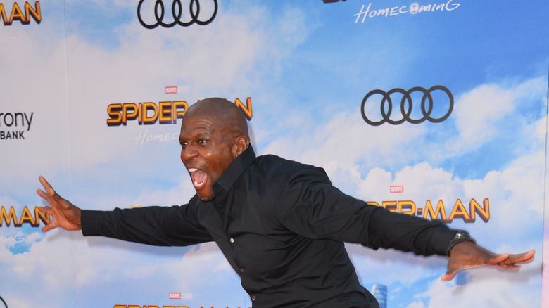 Terry Crews jumps up on the red carpet