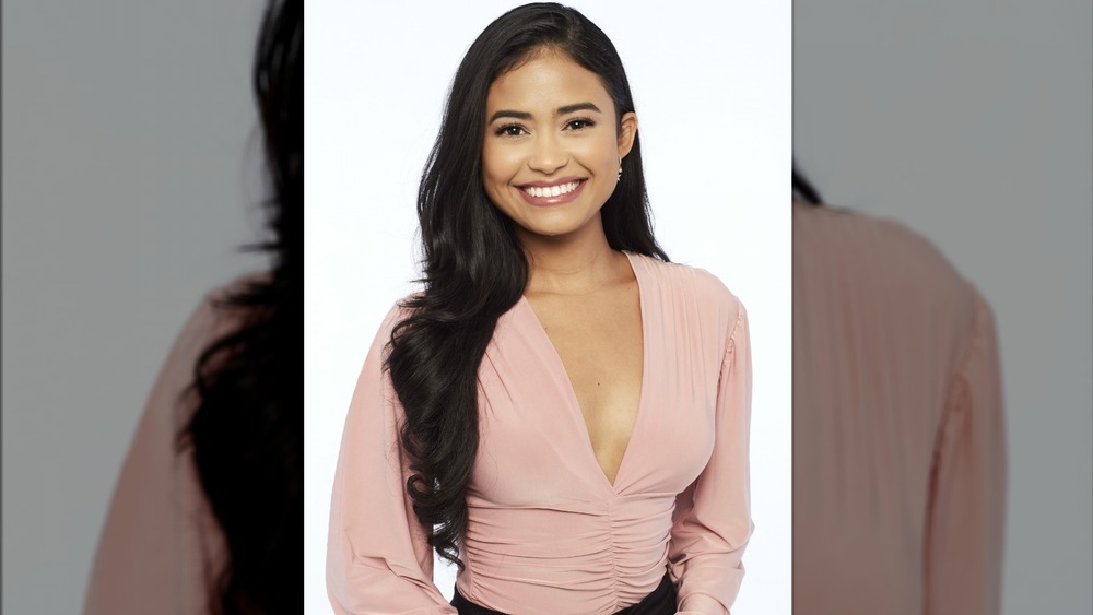 Jessenia Cruz smiling in a Bachelor promo photo