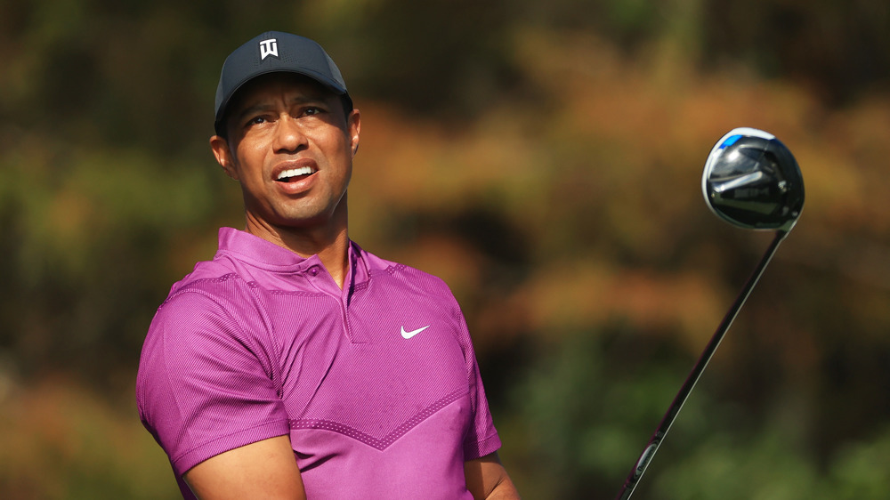 Tiger Woods playing golf
