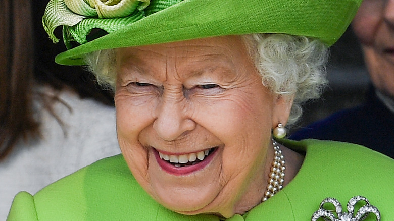 Queen Elizabeth smiling