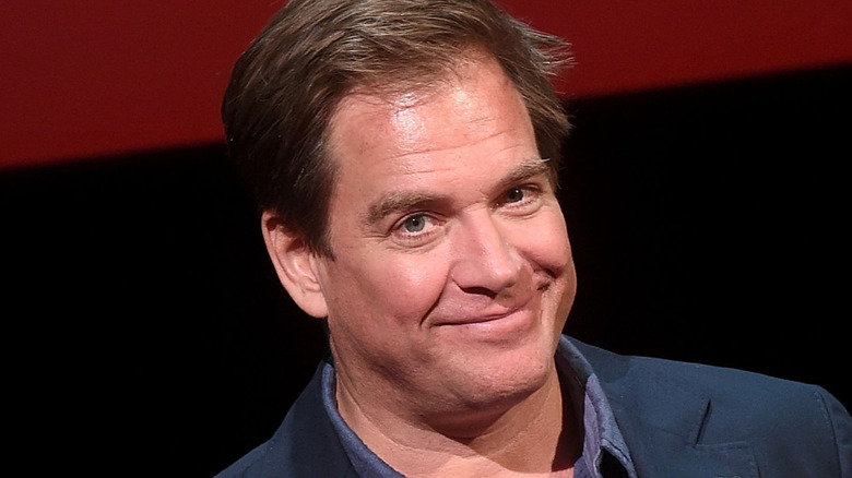 Michael Weatherly smirking