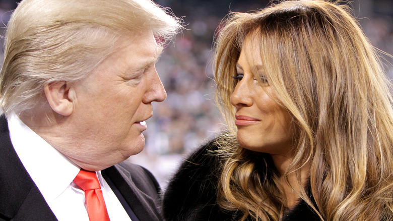 Donald Trump, Melania Trump, laughing