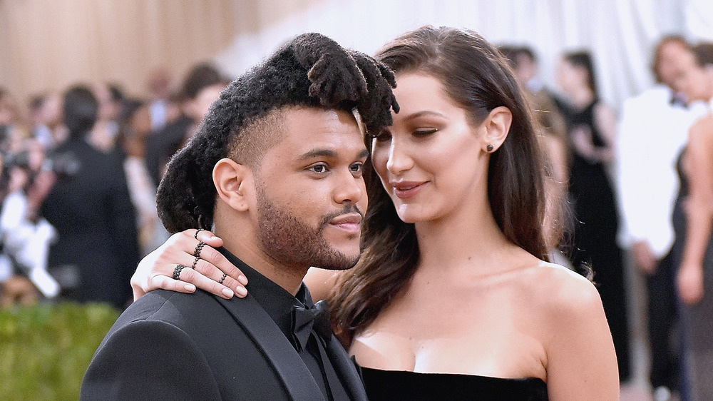 The Weeknd and Bella Hadid attend the 2016 Met Gala