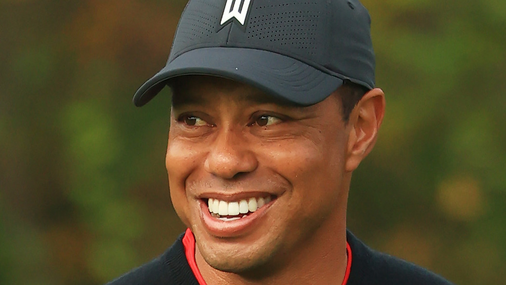 Tiger Woods golfing in Orlando, Florida in December 2020