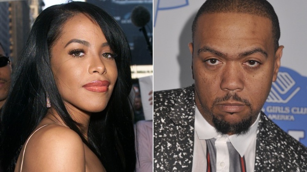 Aaliyah and Timbaland side-by-side