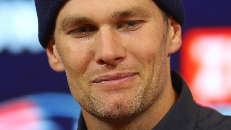 Tom Brady at a press conference
